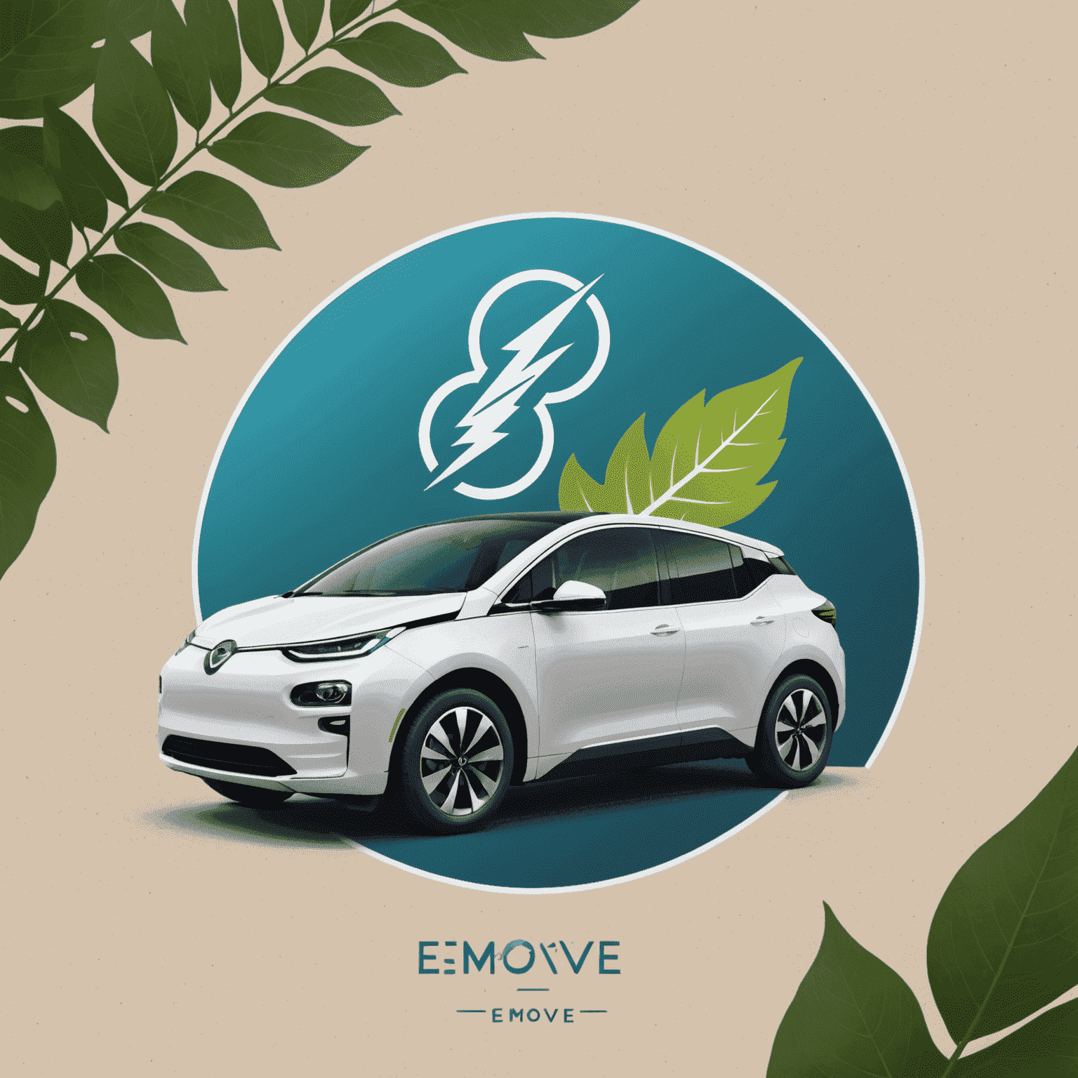 eMove logo featuring a stylized electric vehicle icon with a leaf motif, symbolizing sustainable transport