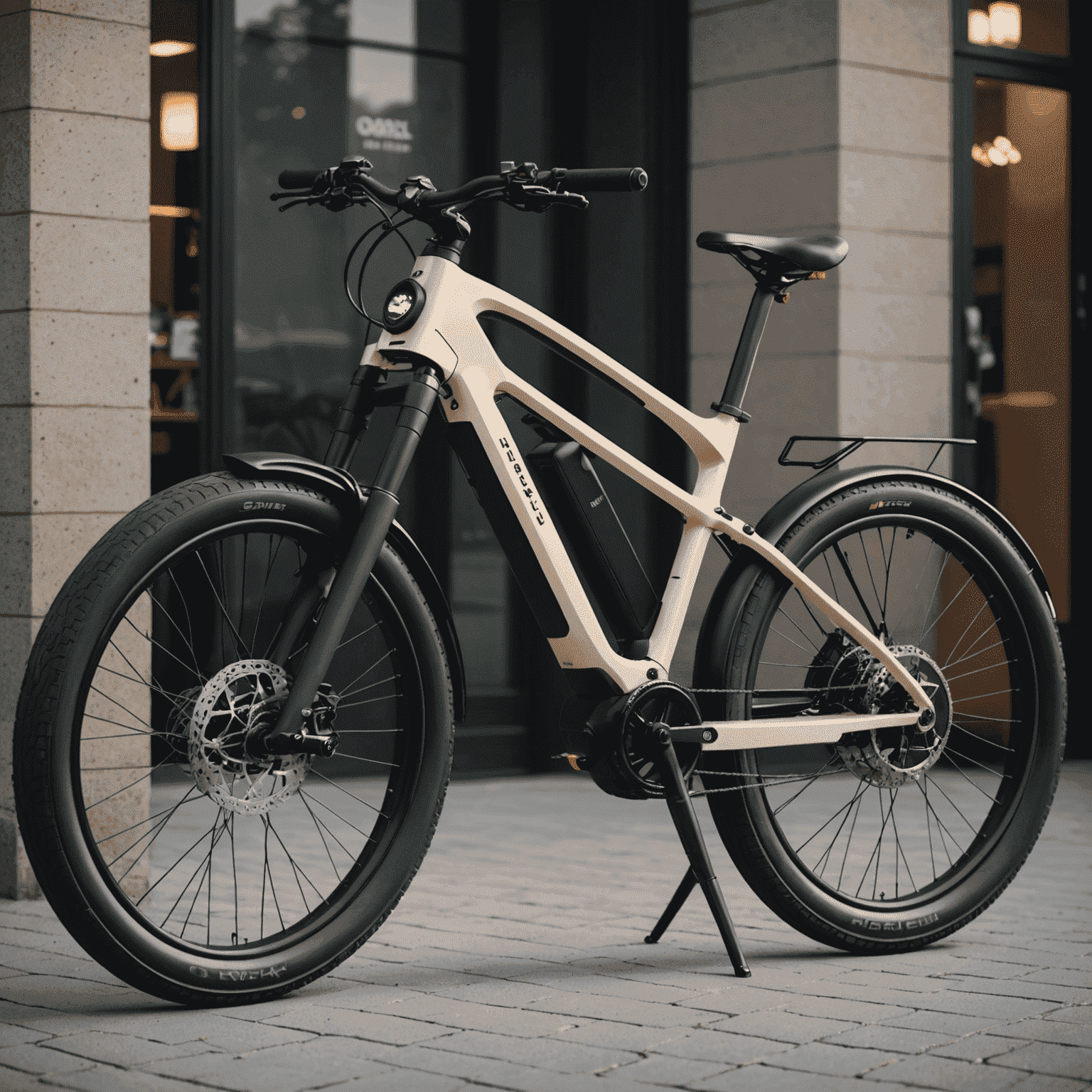 Sleek e-bike with integrated battery pack and digital display