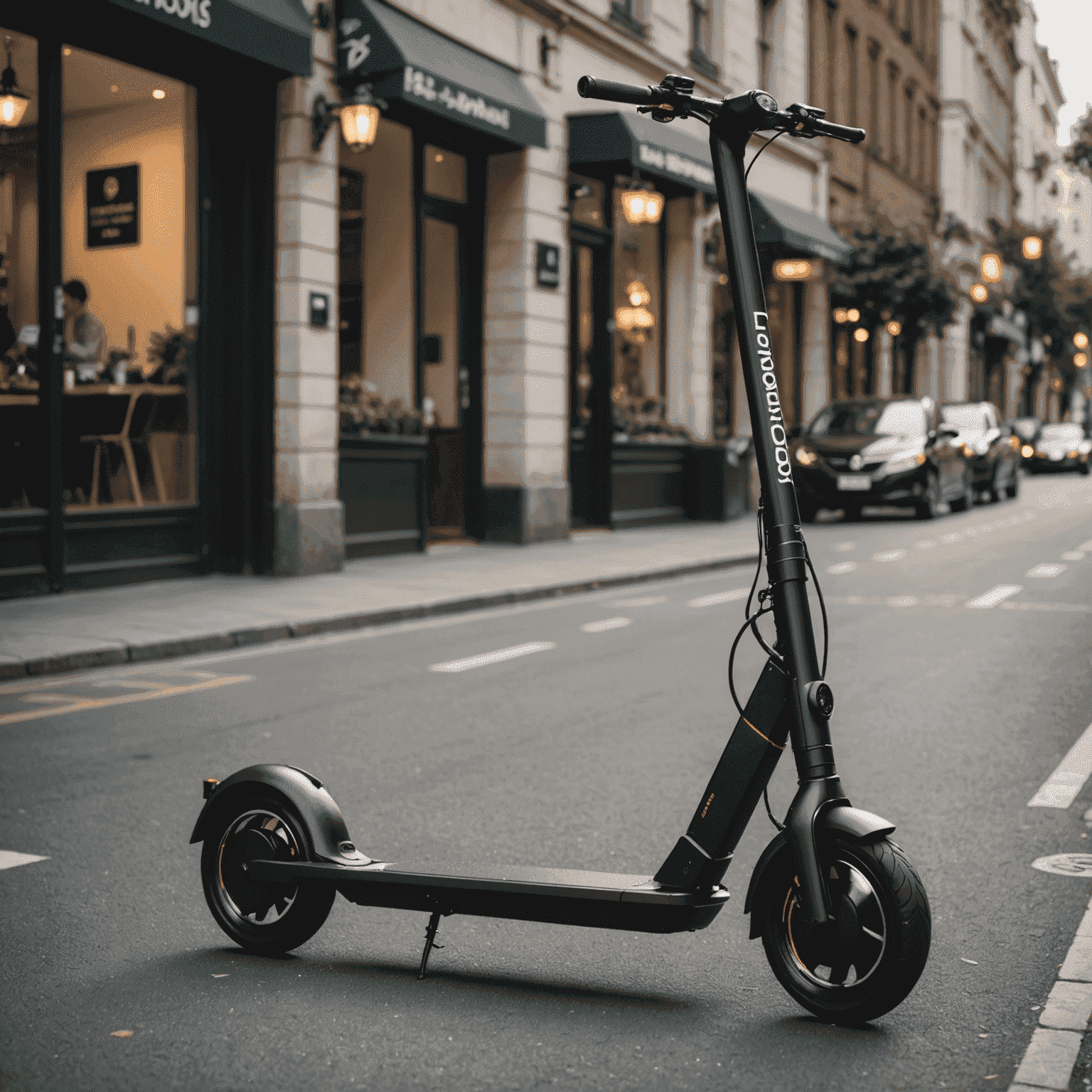 Foldable electric scooter with LED lights and smartphone connectivity