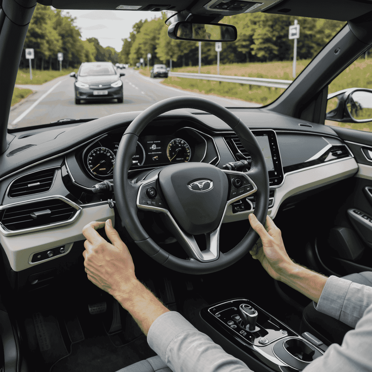 Interactive touchscreen display showing electric vehicle components and performance metrics